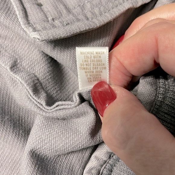 ABERCROMBIE AUTHENTIC VINTAGE GRAY COTTON BOMBER JUNIOR SIZE XL - Picture 10 of 10